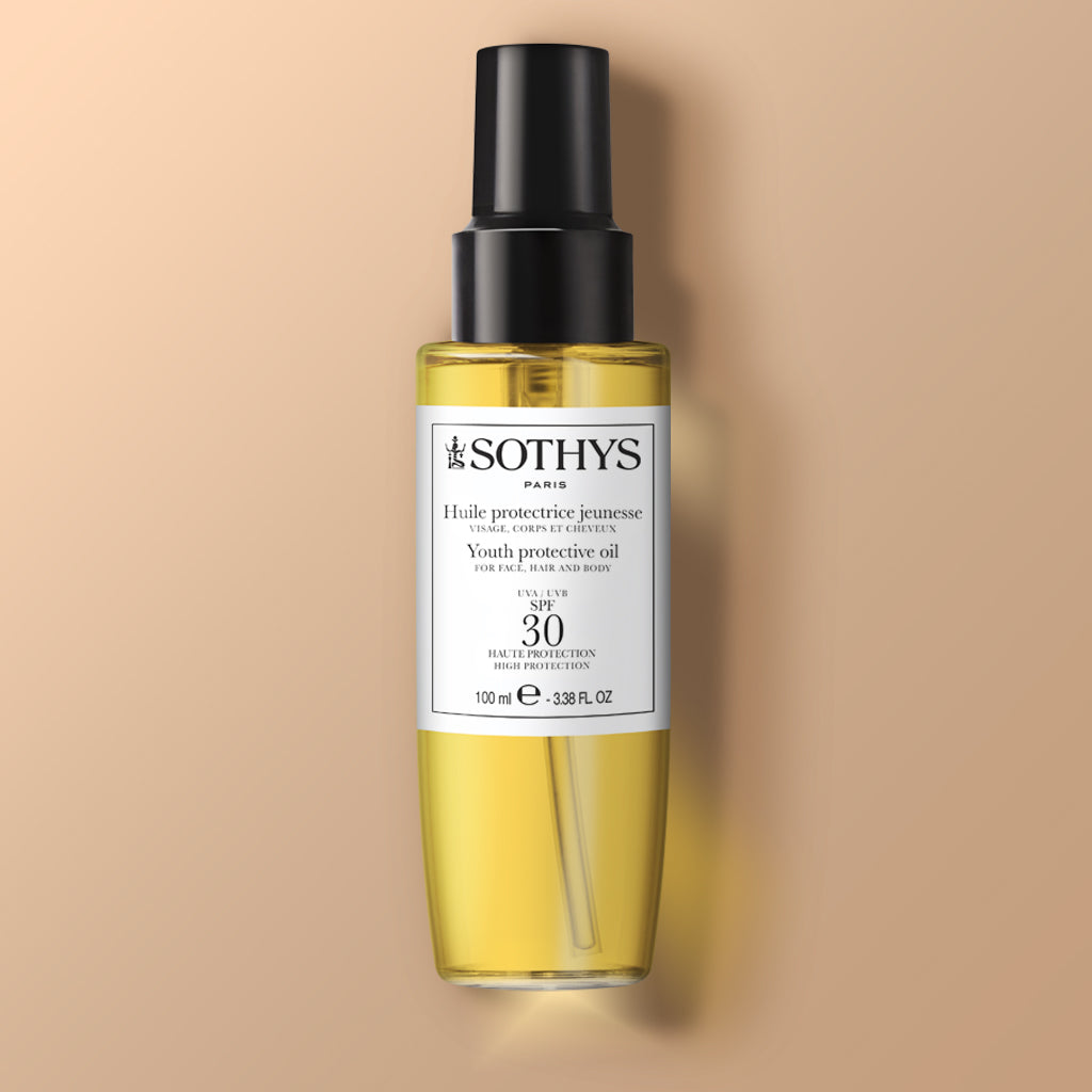 Sothys Youth protective oil SPF30 - face, hair and body